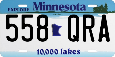 MN license plate 558QRA