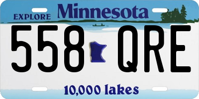 MN license plate 558QRE
