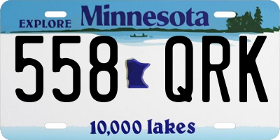 MN license plate 558QRK