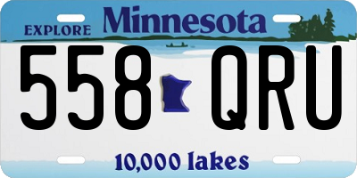 MN license plate 558QRU