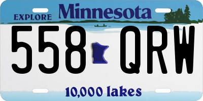 MN license plate 558QRW