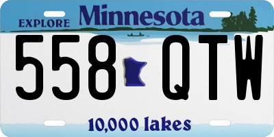 MN license plate 558QTW