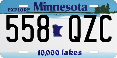 MN license plate 558QZC