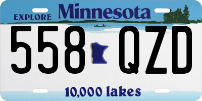 MN license plate 558QZD