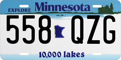 MN license plate 558QZG