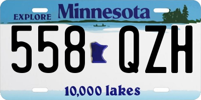 MN license plate 558QZH