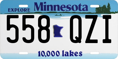 MN license plate 558QZI