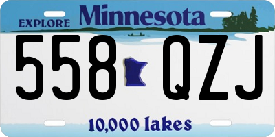 MN license plate 558QZJ