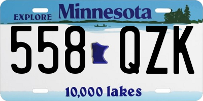 MN license plate 558QZK