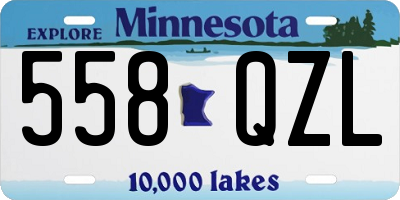 MN license plate 558QZL