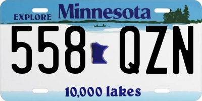 MN license plate 558QZN