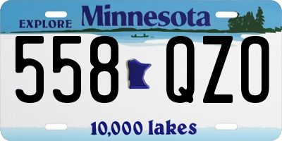 MN license plate 558QZO