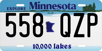 MN license plate 558QZP