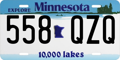 MN license plate 558QZQ