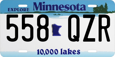 MN license plate 558QZR