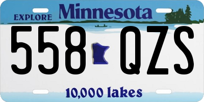 MN license plate 558QZS