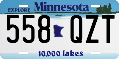 MN license plate 558QZT