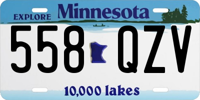 MN license plate 558QZV