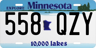 MN license plate 558QZY