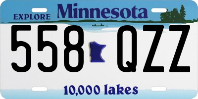MN license plate 558QZZ