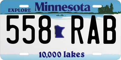 MN license plate 558RAB