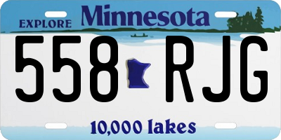 MN license plate 558RJG