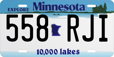 MN license plate 558RJI