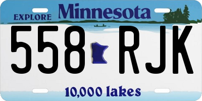MN license plate 558RJK