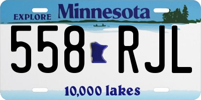 MN license plate 558RJL