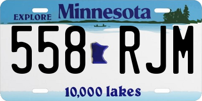 MN license plate 558RJM