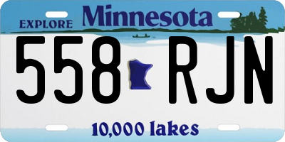 MN license plate 558RJN
