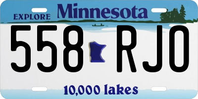 MN license plate 558RJO