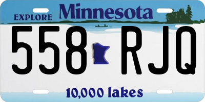 MN license plate 558RJQ