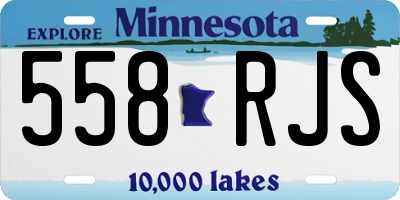 MN license plate 558RJS