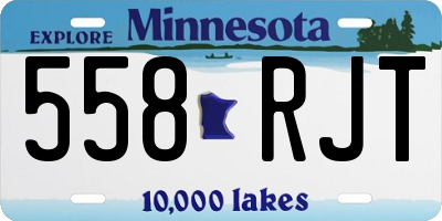 MN license plate 558RJT