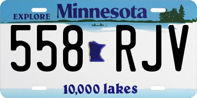 MN license plate 558RJV