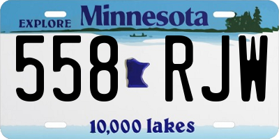 MN license plate 558RJW
