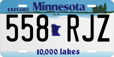 MN license plate 558RJZ