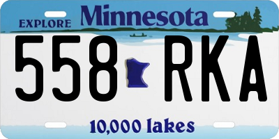 MN license plate 558RKA