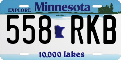 MN license plate 558RKB