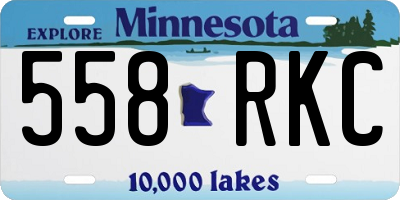 MN license plate 558RKC
