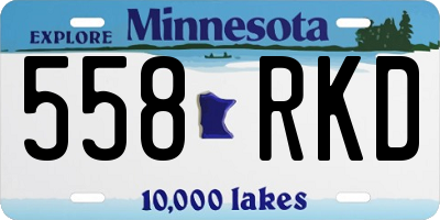 MN license plate 558RKD