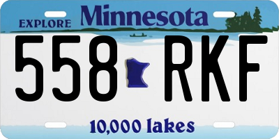 MN license plate 558RKF