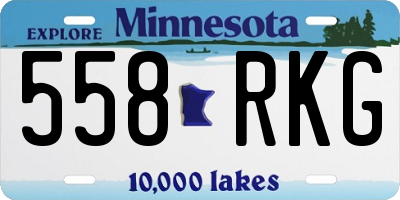 MN license plate 558RKG