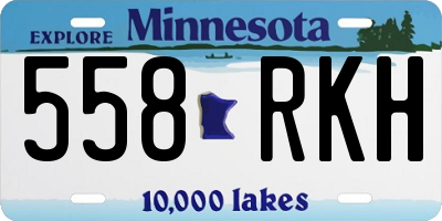 MN license plate 558RKH