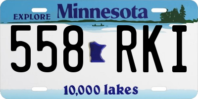 MN license plate 558RKI
