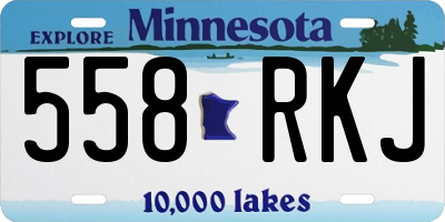 MN license plate 558RKJ