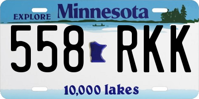 MN license plate 558RKK