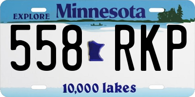 MN license plate 558RKP