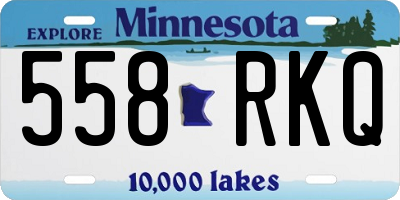 MN license plate 558RKQ